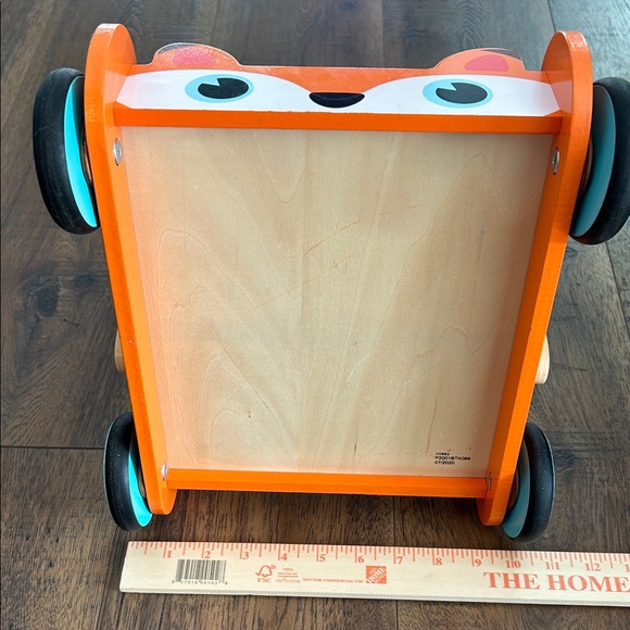 Cossy Wooden Baby Learning Walker Toddler Orange Fox Wooden Push - Picture 7 of 8